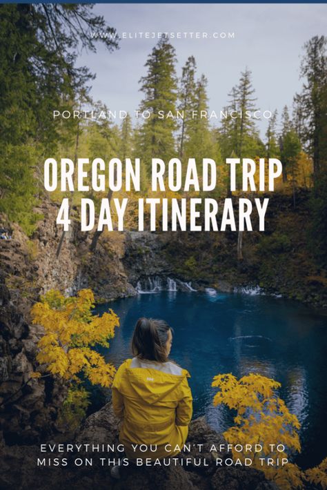 Oregon Road Trip 4 Day Itinerary: From Portland to San Francisco https://www.elitejetsetter.com/oregon-road-trip-portland-san-francisco/ California Hot Springs, Things To Do In Oregon, California Road Trip, Oregon Road Trip, Beautiful Roads, California Travel Road Trips, Oregon Travel, Road Trip Essentials, Road Trip Fun