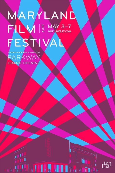 Maryland Film Festival 2017 Poster Festival Branding, Film Festival Poster, Light Festival, Film Poster Design, Event Poster Design, Logo And Identity, Film Festivals, Festival Poster, Festival Design