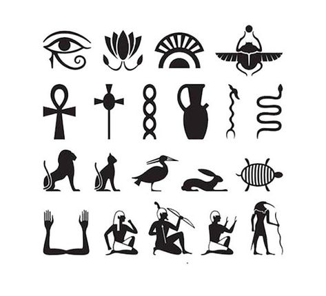 26 Important ancient Egyptian symbols and its meanings Egyptian Symbol Tattoo, Symbol For Family, Egypt Hieroglyphics, Family Symbol, Ancient Egyptian Symbols, Egyptian Design, Egypt Tattoo, Arte Grunge, Egyptian Tattoo