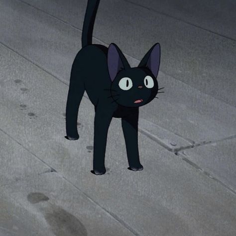 #kikisdeliveryservice Kiki's Delivery Service Cat, Kiki Cat, Hayao Miyazaki Art, Anime Witch, Ghibli Artwork, Cute Icon, Kiki's Delivery Service, Studio Ghibli Movies, Studio Ghibli Art