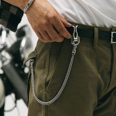 s are a stylish and durable way to add a touch of luxury to your outfit. Find the perfect  for you today at [website]. #walletchain #curbchain #fashion #style https://whispers-in-the-wind.com/discover-the-latest-mens-accessory-trends-for-2024/?herringbone-bracelet-for-men Chain Pants Outfit Men, Pant Chains Men, Wallet Chain Outfit Men, Chain Pants, Wallet Chains, Pant Chains, Motorcycle Apparel, Dark Men, Concept Clothing