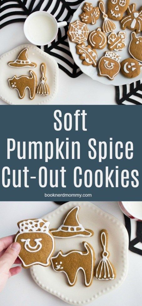 Donut Pumpkin, Pumkin Decoration, Cookies Fall, Soft Gingerbread, Halloween Cookie Recipes, Cookies Halloween, Cut Out Cookie Recipe, Pumpkin Sugar Cookies, Soft Gingerbread Cookies