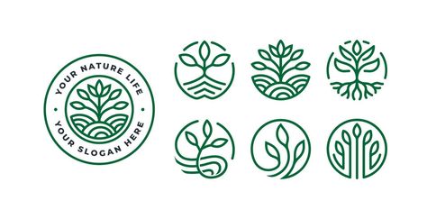 Logo About Nature, Eco Logo Design, Nature Logos, Monoline Logo, Luxe Logo, Coaching Logo, Organic Logo Design, Tea Logo, Plant Logos