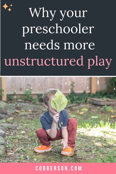 Every parent wants their child to grow up to be healthy, happy, and successful. One of the best ways to ensure that your preschooler has all the tools they need to thrive is to focus on unstructured play. Unstructured play allows children to use their own imagination and creativity, explore the world around them, and can even help them learn important life skills. In this article, we'll explore why your preschooler needs more unstructured play and how you can incorporate it into their lives. Play For Preschoolers, Important Life Skills, Unstructured Play, Types Of Play, Social Emotional Development, Open Ended Play, Preschool Art Activities, How To Give, Open Ended