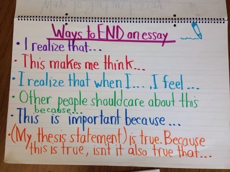 Writer's workshop: Ways to end an essay anchor chart Parts Of An Essay Anchor Chart, Literary Essay Anchor Chart, How To Write An Explanatory Essay, Persuasive Essay Structure, How To Conclude An Essay, Discipline Ideas, Inspirational Writing, Write An Essay, Kids Worksheet