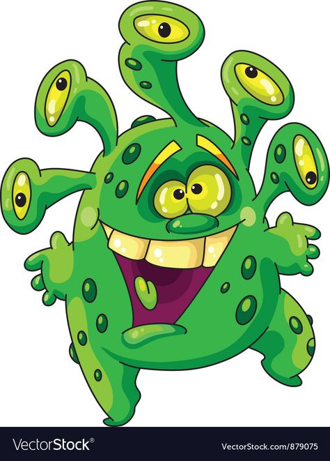 Cute Monsters Drawings, Love Is Cartoon, Pumpkin Vector, Nature Art Drawings, Monster Drawing, Funny Monsters, Monster Illustration, Green Monster, Cartoon Monsters