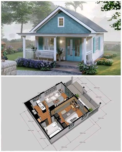 TINY HOUSE DESIGNS | 🏡🌱Discover Tiny Houses🌱🏡 | Facebook Luxurious Tiny Houses, Tiny Tiny House, Tiny House Design Small Cottages Floor Plans, Tiny House Luxury Small Homes, Tiny House One Bedroom, Single Story Tiny House Interior, Tiny Family Home, Tiny House Design Small Cottages, Business Llc