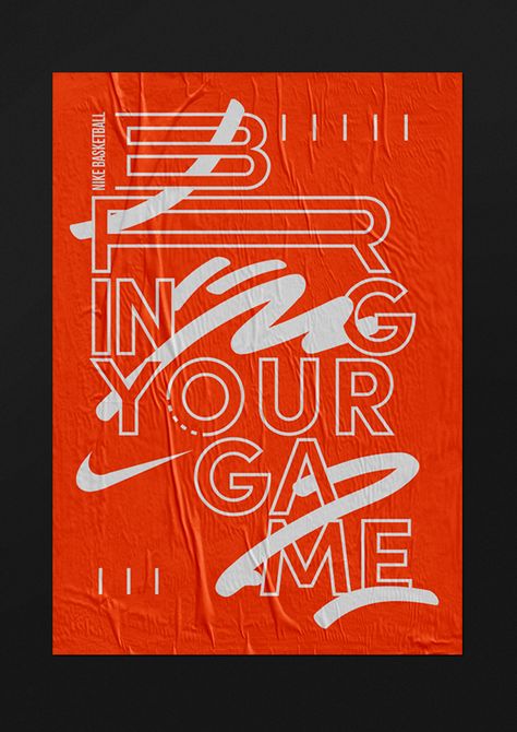 Studio-jimbo-graphic-design-itsnicethat-16 Graphic Design Inspiration Poster, Gfx Design, Typography Images, 타이포그래피 포스터 디자인, Food Graphic Design, Ball Design, Sports Graphic Design, Typographic Poster, Nike Basketball