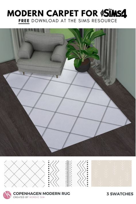 Sims 4 Cc Free, Muslim Prayer Rug, Scandinavian Carpet, Free Sims 4, Sims 4 Expansions, Free Sims, Sims 4 Cc Furniture, Scandinavian Rug, Scandinavian Interior Design