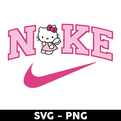 Hello Kitty T Shirt Design, Hello Kitty Tshirt Design, Cricket Clothing Ideas, Hello Kitty Shirt Design, Nike Sublimation Design, Nike T Shirt Design, Hello Kitty Sublimation, Nike Tshirt Design, Nike Logo Art Design