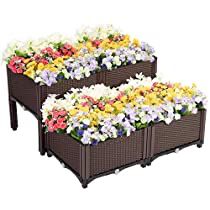 Check this out at Amazon Planter Boxes Flowers, Raised Garden Bed Kits, Raised Garden Planters, Plastic Planter Boxes, Porch Planters, Diy Raised Garden, Raised Garden Beds Diy, Survival Gardening, Plastic Planters