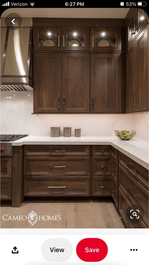 Dark Brown Cabinets, Wooden Kitchen Cabinets, Brown Kitchen Cabinets, Dark Wood Kitchens, Refacing Kitchen Cabinets, Best Kitchen Cabinets, Dark Wood Cabinets, Cabinets White, Brown Cabinets