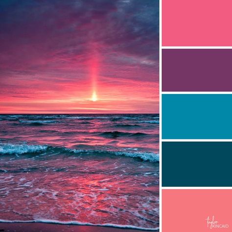 Paint A Sunset, Sunset Color Palette, Sunset Color, Color Schemes Colour Palettes, Color Palate, Blue Color Schemes, Ocean Sunset, Color Palette Design, Sunset Colors