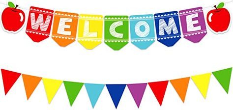 AmazonSmile: Ivenf Welcome Back to School Pencil Banner Set, 2 Pcs First Day of School Party Hanging Decorations for Classroom, Teacher Office School Supplies : Office Products Welcome Back To School Decorations First Day, Welcome Back Banner, Teacher Office, Welcome To Kindergarten, Classroom Welcome, Classroom Banner, Welcome To School, School Banner, School Pencils