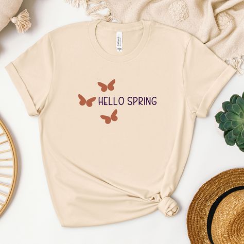 Spring Tee, Nature Inspired Fashion, Spring Tees, Butterfly T Shirt, Spring T Shirts, Cute Spring, Hello Spring, Inspired Fashion, Tees For Women