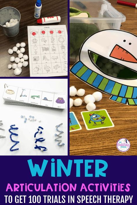 Winter Slp Activities, January Speech Therapy Activities, Winter Speech Therapy Activities, Preschool Speech Therapy Activities, Therapy Lessons, Articulation Therapy Activities, Speech Therapy Activities Preschool, Articulation Worksheets, Winter Speech Therapy