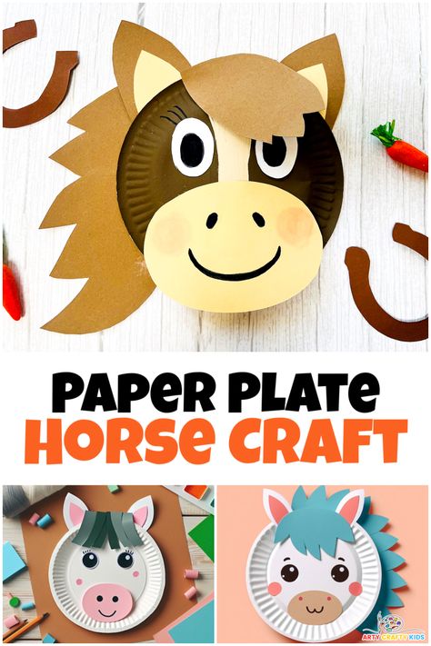 Create an adorable Paper Plate Horse Craft with your kids! This fun and easy DIY project includes a step-by-step guide and a downloadable template. Explore creative variations in color and design for hours of crafting fun! Horse Activities For Toddlers, Western Vbs Crafts, Horse Craft For Toddlers, Paper Plate Horse, Paper Flowers Making, Realistic Paper Flowers, Sophisticated Home Decor, Animals Crafts, Paper Plate Crafts For Kids