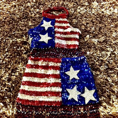 This is a pageant outfit used once for 4th or July pageant Natural Pageant, Pageant Ooc, Barbie Pageant, Toddler Pageant, Pageant Costumes, Pageant Outfits, Pageant Wear, Malibu Barbie, Top Halter