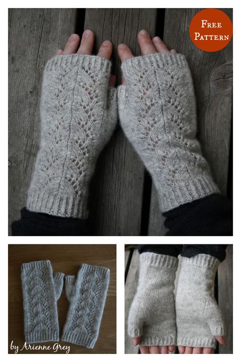 Cloudburst Lace Fingerless Mitts Free Knitting Pattern Knitting Hands, Fingerless Mitts Knit, Fingerless Mittens Knit, Knit Gifts, Cozy Items, Fingerless Mittens Pattern, Knitted Gloves Mittens, Knitting Gloves Pattern, Fingerless Gloves Knitted Pattern