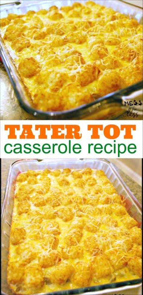 Easy Cheesy Tater Tot Casserole, Egg Casserole Recipes With Tater Tots, Tater Tot Casserole With Eggs, Make Ahead Tater Tot Casserole, Egg Tater Tot Casserole Breakfast, Tater Tot Cheesy Casserole, Cheesy Tater Tot Breakfast Casserole, Breakfast Ideas Tater Tots, Chicken Tater Tot Casserole Oven