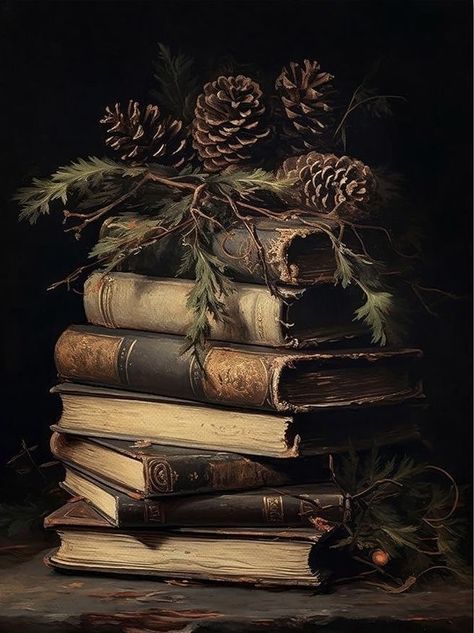 Victorian Room Aesthetic, Dark Academia Christmas, Victorian Christmas Decorations, Victorian Room, Wall Art Country, Rustic Books, Poster Dark, Still Life Pictures, Dark Academia Decor