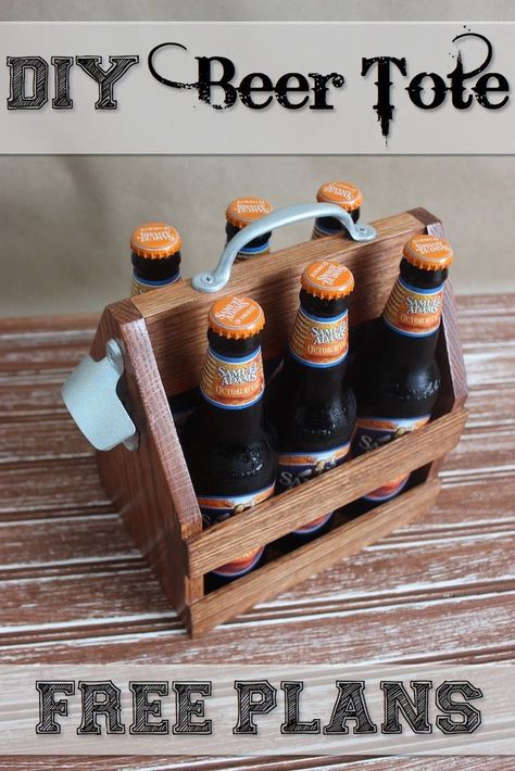 DIY Beer Tote Plans | Free DIY Plans | rogueengineer.com #DIYBeerTote  #ManCaveDIYPlans Easy Woodworking Projects Diy, Beer Tote, Wood Beer, Diy Beer, Beer Wood, Wood Projects For Beginners, Wood Crafting Tools, Beer Bottles, Diy Holz