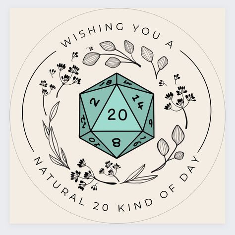 Make your campaign a little brighter with DND stickers Small D20 Tattoo, Dnd Logo Art, D&d Painting, Merry Critmas Dnd, Dnd Clip Art, Dnd Christmas Card, D&d Doodles, Dungeons And Dragons Creatures, D&d Illustration