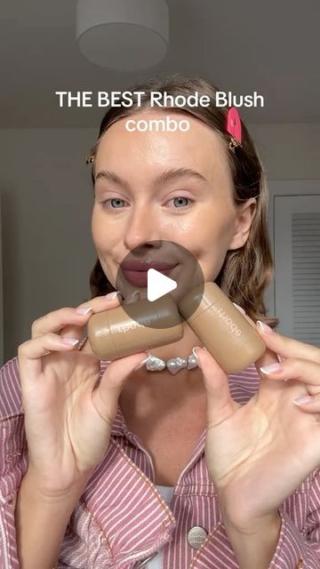 rhode skin on Instagram: "Angel @haileypolk via tiktok: “the only blushes you need!!!” 

She uses pocket blush in shades “juice box” & “freckle” 🧃🐞" Rhode Skin, Juice Box, Juice Boxes, Rhodes, Juice, Blush, Shades, Angel, Skin