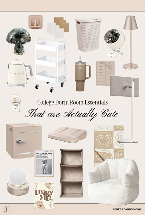 Collage Dorm Room Essentials, Bedroom Ideas For Dorm Rooms, Fancy Dorm Room Ideas, Things You Should Have In Your Room, Amazon Dorm Room Must Haves, Things You Must Have In Your Room, Dorm Room Kitchen Essentials, College Things You Need, Amazon Dorm Decor