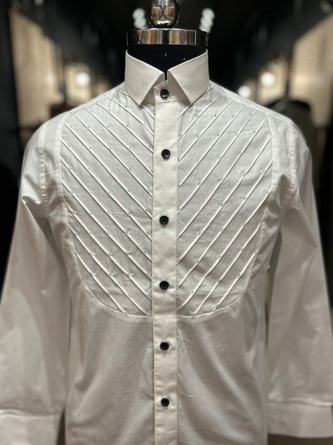 White Pintex Tuxedo Shirt With Cutdana Work - Etsy Pintex Shirt, Cutdana Work, Mens Dress Shirts, Birthday Fashion, Tuxedo Shirt, Nehru Jackets, Tuxedo Shirts, Mens Dress, Tee Dress