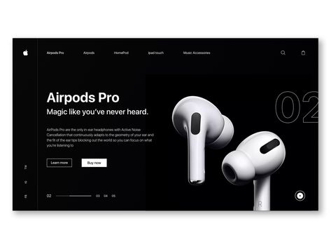 Apple Airpods Pro by Turgay Gasimli Apple Marketing, Apple Poster Design, Apple Website, Apple Graphic Design, Apple Branding, Apple Web, Apple Design, Apple Brand, Webpage Design