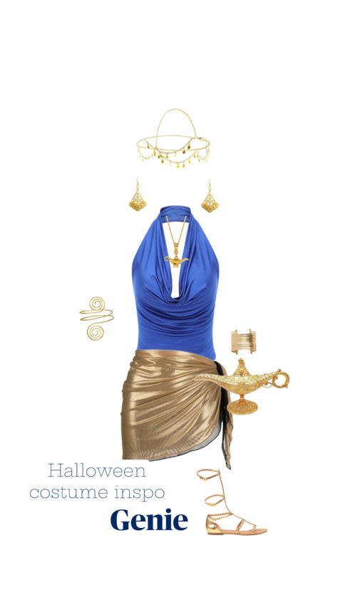 Genie Halloween costume Genie Costumes For Women, Genie Costume Men, Jasmine And Genie Costume, Jasmine And Tiger Costume, Mother Of Pearl Costume, Genie Inspired Outfit, Cute Genie Costume, Seahorse Halloween Costume, Female Genie Costume