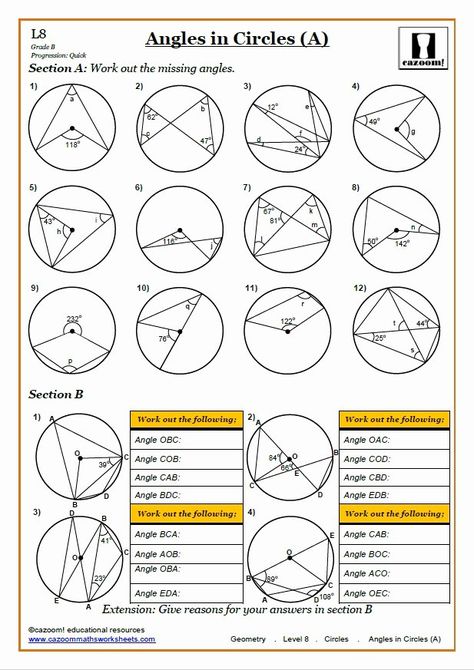 Angles In A Circle Worksheet Lovely Circle theorems Match Up by Debbs Bridgman – Chessmuseum Template Library Circle Worksheet, Circle Theorems, Geometry Proofs, Geometry Angles, Geometry Book, Cambridge Primary, Maths Worksheet, Angles Worksheet, Circle Geometry