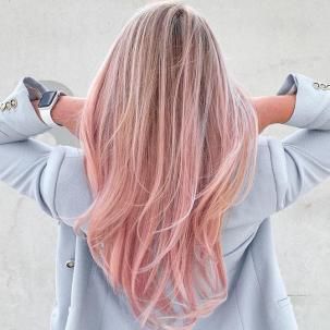 Professional Hair Colour Techniques | Wella Professionals Blonde And Pink Hair, Blonde To Pink Ombre, Blonde And Pink, Pink Ombre Hair, Light Pink Hair, Pink Blonde Hair, Ombre Blond, Cool Blonde Hair, Balayage Hair Dark