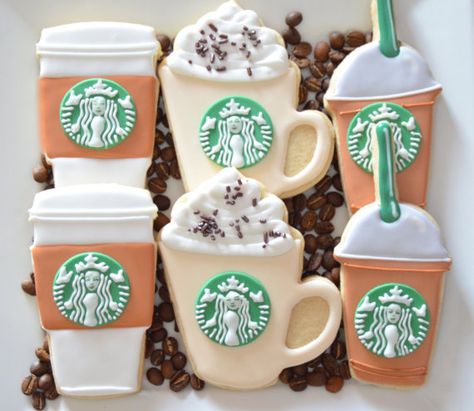 $24.95 6 Vegan Coffee Themed Sugar Cookies by CompassionateCake on Etsy Coffee Cup Sugar Cookies, Starbucks Partner, Starbucks Birthday Party, Starbucks Cookies, Starbucks Party, Starbucks Cake, Starbucks Birthday, Star Bucks, Vegan Coffee