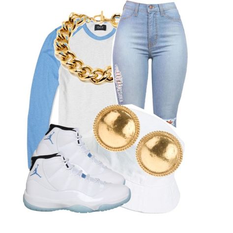 #ninjahlifestyle Legend Blue 11 Outfit, Cute Outfits With Jordans, Legend Blue 11, Fresh Clothes, Jordan Outfits, Future Outfit, Trending Fashion Outfits, Dope Fashion, Couple Outfits