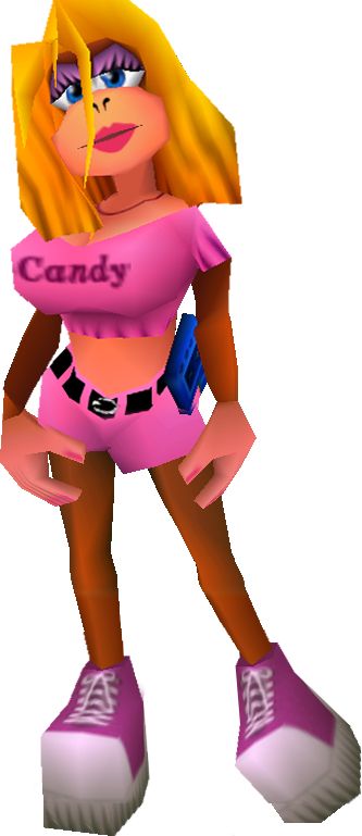 Candy Kong - DK64 Tiny Kong, Diddy Kong Racing, Candy King, Super Mario Princess, Diddy Kong, Super Mario Art, Mario Art, Mario Party, Donkey Kong