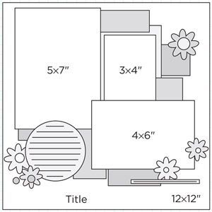 Scrapbook Sketches 12x12, Sketch Layout, Page Sketches, Page Maps, Picture Layouts, 3 Picture, Scrapbooking Sketches, Scrapbook Layout Sketches, Card Sketch