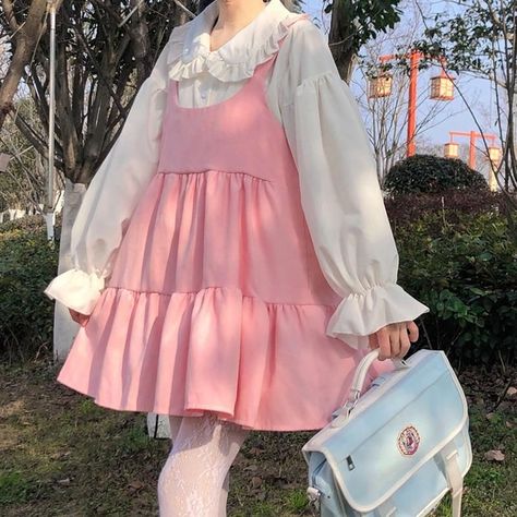 Kawaii Aesthetic Outfits, Sweet Aesthetic, Dolly Dress, Charmmy Kitty, Aesthetic Dress, Kawaii Fashion Outfits, Zooey Deschanel, Girls Sweet, Pink Outfits