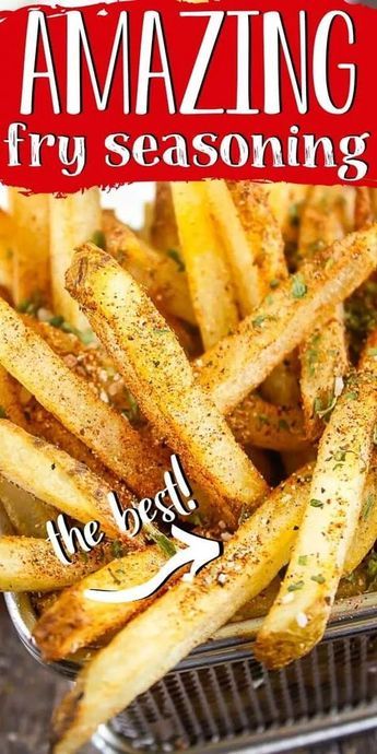 French Frie Seasoning, Fry Seasoning, French Fry Seasoning, Homemade Dry Mixes, Oven Air Fryer, Seasoned Fries, Homemade Fries, Dry Rub Recipes, Homemade Spice Mix