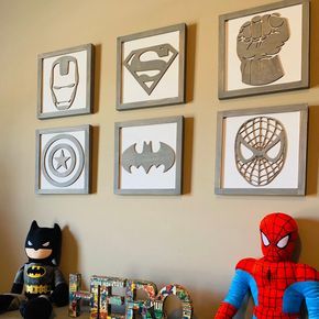 Marvel Boys Bedroom, Super Hero Room Decor, Marvel Nursery, Spiderman Bedroom, Marvel Bedroom, Superhero Signs, Avengers Room, Marvel Room, Superhero Nursery