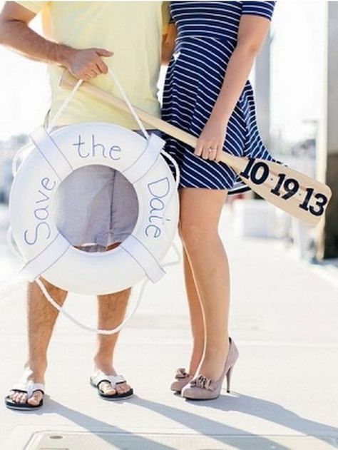 20 Beach Nautical Wedding Decor Ideas - Partymazing Wedding Alter, Nautical Wedding Inspiration, Yacht Wedding, Boat Wedding, Nautical Wedding Theme, Unique Save The Dates, Life Preserver, Wedding Types, Cruise Wedding