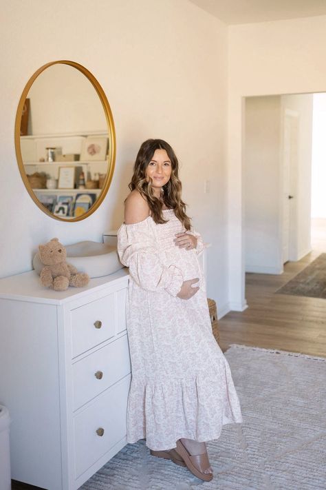 Maternity Picture In Nursery, Maternity Photos In Nursery Ideas, Maternity House Photos, Maternity Photo Shoot Ideas Nursery, Maternity Photoshoot In Nursery, Nursery Room Photoshoot, Nursery Pregnancy Photos, Maternity Pictures Nursery, Maternity Shoot Nursery