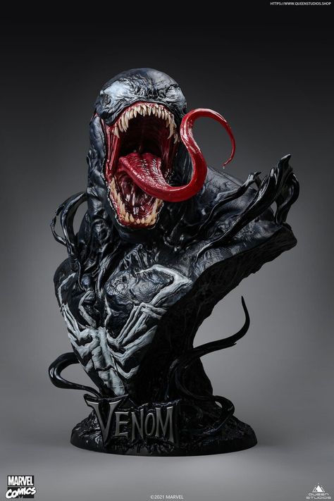 ArtStation - Venom Life Size Bust Venom Figure, Marvel Statues, Bust Statue, Marvel Figure, Creature Artwork, Phone Wallpaper For Men, Concept Art Drawing, Marvel 3, Ink Sketch