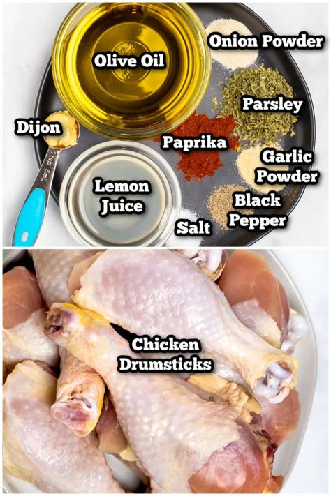 Marinated Chicken Drumsticks are easy to make with minimal prep time, made with tender chicken drumsticks marinated in a blend of olive oil, herbs, and spices, ready in only an hour! How To Marinate Chicken Drumsticks, Dominican Drumstick Chicken Recipes, Chicken Drumstick Recipes Marinated, Chicken Drumstick Marinade Baked, Chicken Drumstick In Crockpot, Drum Stick Marinade, Drumstick Marinade Baked, Chicken Drumstick Seasoning, Sides For Chicken Drumsticks