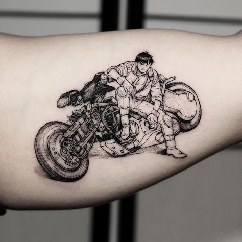 Akira Tattoo, Tattoo On Forearm, Worlds Best Tattoos, Dotwork Tattoo, Born To Ride, Spider Tattoo, Tattoo Clothing, Tattoo Magazines, Tattoo Project