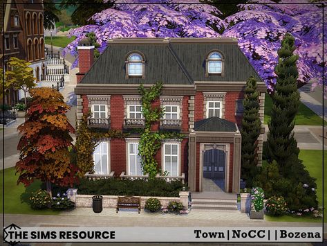 Sims 4 Brichester, Sims Houses, Shell House, Sims 4 House Building, Sims Ideas, Sims 4 House Design, Casas The Sims 4, Sims Building, Sims House Plans