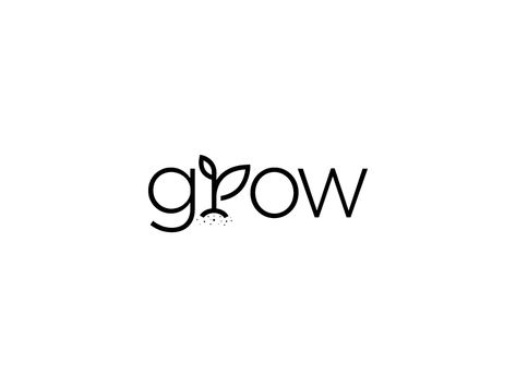 Grow Typography Logo by Sumesh A K on Dribbble Grow Typography, Creative Bouquet, Logo Design Inspiration Sports, Organic Drawing, Eco Logo Design, Logo Garden, Logo Design Inspiration Vintage, Feminine Brand, Plant Logos