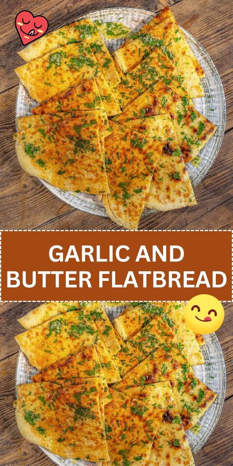 Experience the irresistible aroma of Garlic and Butter Flatbread. This easy-to-make recipe results in a buttery, garlic-infused bread that's golden, crispy, and utterly delectable. Garlic Butter Flatbread Recipe, Garlic Flatbreads In 10 Minutes, Garlic Flat Bread Recipe, Garlic Nan Recipes, Easy Garlic Flat Bread Recipe, Garlic Butter Flatbread, Garlic And Butter Flatbread Recipe, Garlic And Butter Flatbread, Flatbread Recipes Dough