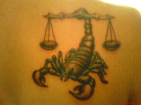 scorpion/libra Scorpio Libra Tattoo, Libra And Scorpio Tattoo, Scorpio And Libra Tattoo, Libra Scorpio Tattoo, Scorpio Pictures, Libra Tattoos, Ripped Skin Tattoo, Libra Scorpio Cusp, Balance Tattoo